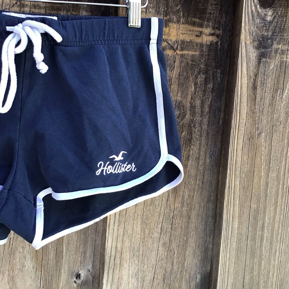 Vintage Y2K Hollister Cali Low Rise Dolphin Shorts Womens XS Blue White - Picture 2 of 5